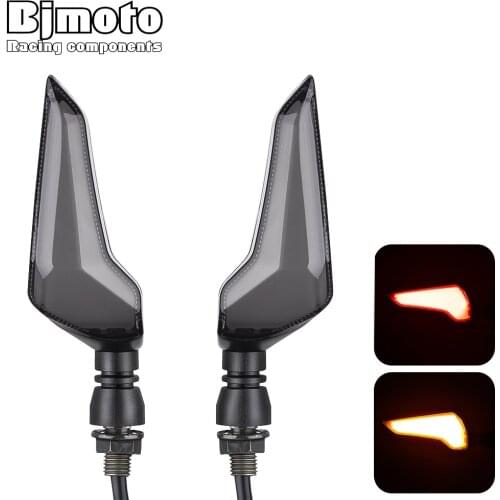 BJMOTO Motorcycle Parts Universal LED Turn Signal Light Waterproof Amber And Red 12V Indicator Blinker Flash Bike Lamp