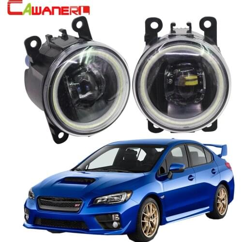 Cawanerl 2 Pieces Car LED Bulb 4000LM Fog Light Angel Eye Daytime Running Light DRL 12V High Bright For Subaru WRX STI 2015 2016
