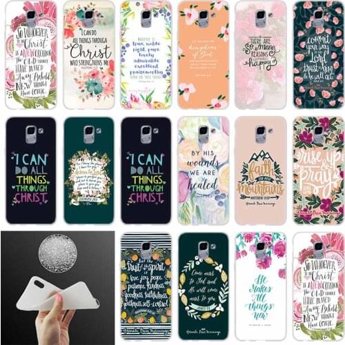 Phone Cover Bible verse Philippians Jesus Christ Christian FOR Samsung Galaxy J6 J4 J8 J7 2018 Plus J3 J5 J7 Prime Pro 2017 2016