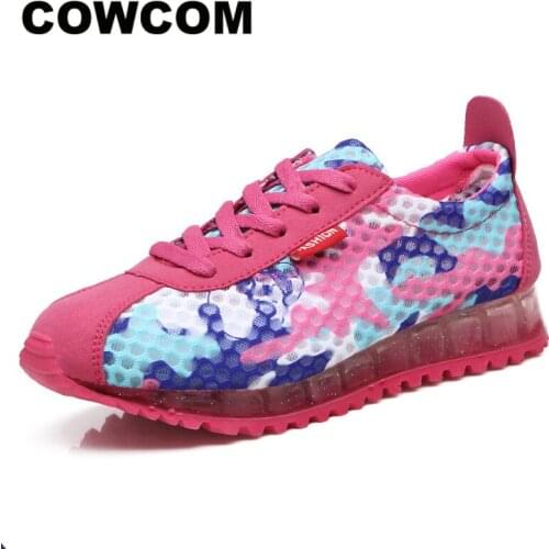 COWCOM Spring New Color Matching Inside Heightening Sports Casual Shoes Running Shoes Fashion Womens Agan Shoes LCH
