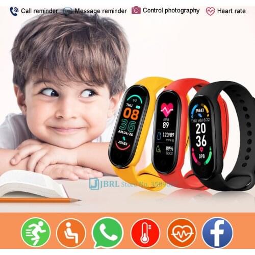 M6 Kids Smart Watch Children Sports Smartwatch For Girls Boys Heart Rate Smart Clock Fitness Tracker Smart-watch For 10-18 year