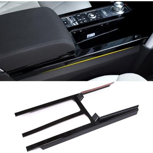 For Land Rover Discovery 5 LR5 L462 2017-2020 ABS Chrome Gloss Black Center Console Protection Panel Cover Trim Car Accessories