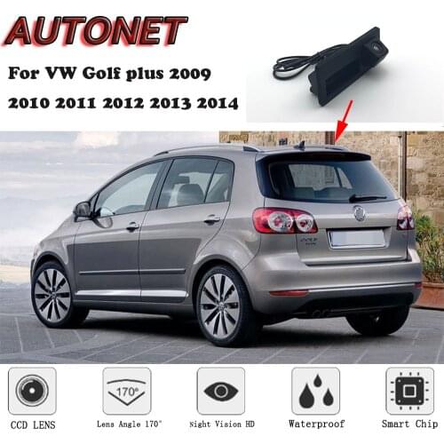 AUTONET CAR Trunk Handle Camera For Volkswagen VW Golf plus 2009 2010 2011 2012 2013 2014 Night Visioin Backup Rear View camera