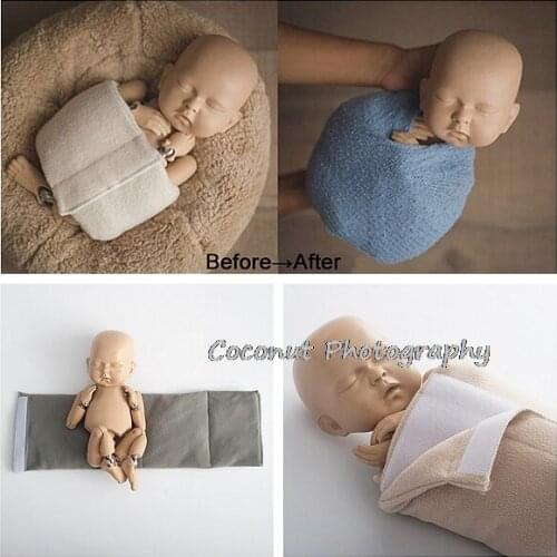 Coconut Newborn Photography Wraps Studio Photo Accessories Baby Shaped Wrap Cloth Binder Auxiliary Props Adjustable Posing Belt