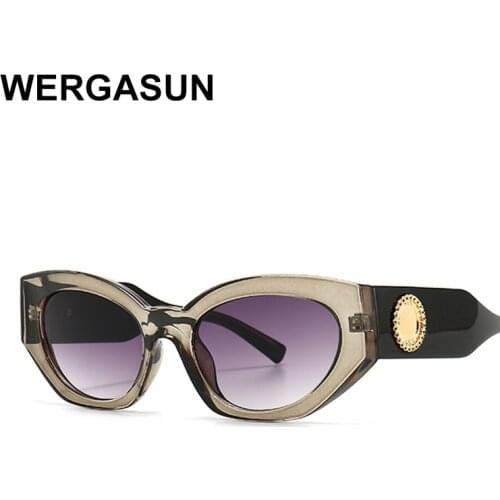 WERGASUN 2020 New Sunglasses Women Brand Designer Retro Mirror Fashion Sun Glasses Vintage Shades Lunette De Soleil Femme