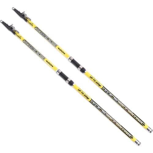 Wholesale 2pcs/pack 4.2M 3 section telescopic 220g CW surf casting fishing rod