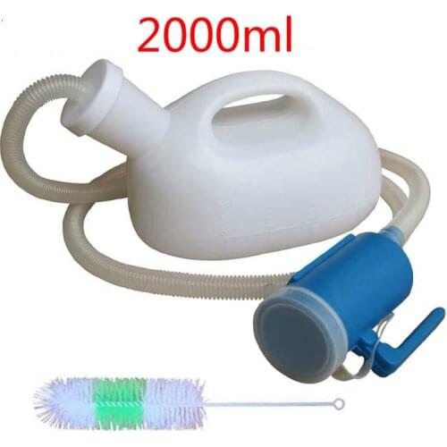 Unisex Urinal with Tube Collector Thickened Plastic Elderly Piss Pot By 1000ml / 2000ml with Cover Deodorant Urination Urinal