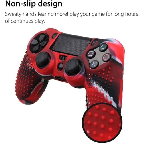 Anti Slip Silicone Protective Skin Case For Dualshock 4 PS4 DS4 Pro Slim Controller Cover Analog Grip Case Cover