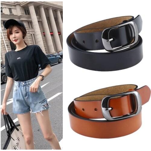 High Quality Womens Genuine Leather Belts Luxury Designer Pin Buckle Female Strap Casual All-match Ladies Adjustable Belts