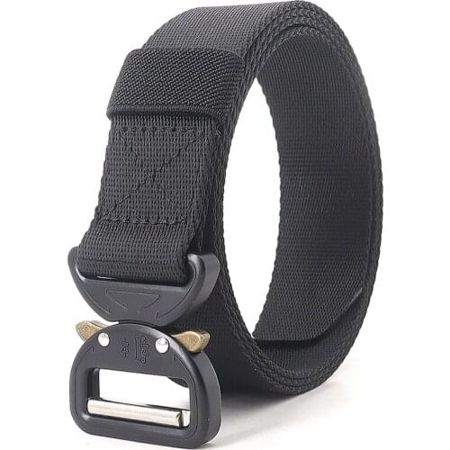 Womens Outdoor Tactical Belt Unisex Luxury Designer Brand Metal Quick Release Buckle Canvas Webbing New Simple Nylon Fine Belt