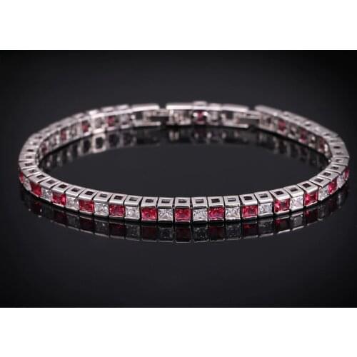 Luxury Brides Wedding Hand Jewel AAA Zirconia Bracelet Emerald Sapphire S925 Silver bangle Fine Jewelry