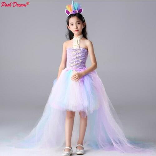Pink and Blue Girls Tutu Dresses Flower Girls Dresses for Girls First Communion Dresses Communion Party Prom Princess Pageant