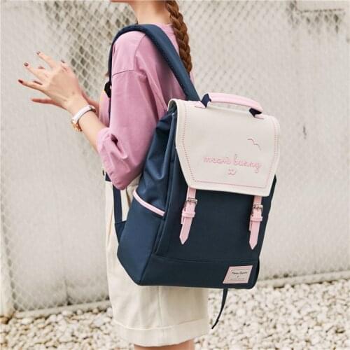 Schoolbag female student height junior school backpack campus simple all-match large-capacity backpack computer bag