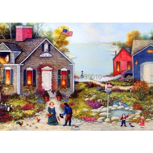 Mediterranean sea canvas prints picture Figures and garden scenery oil painting on Canvas decoration painting EYA-44299