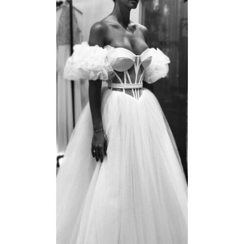 Bridal Sleeves White Wedding Arm Cover Decorate Soft Tulle Detachable Bridal Bicep Short Sleeves For Elegant Wedding Accessories