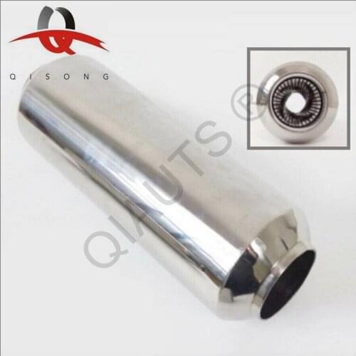 [QISONG] 51x250mm Stainless Steel Universal Car Auto Exhaust 2" 51mm Middle Dissipative Tuning Muffler Branch Sound Tuning Pipe