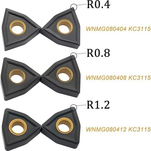 10PCS WNMG080404 WNMG080408 WNMG080412 KC3115 High Quality External Turning Tool Carbide Inserts CNC Lathe Tools For Cast Iron