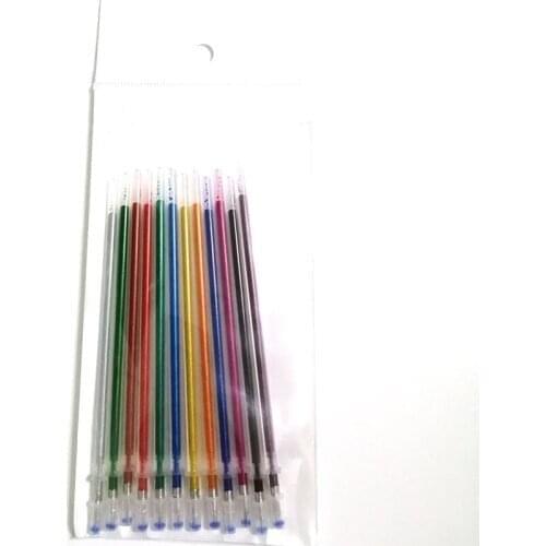 12/24 Colors Pen Refills Glitter Highlighter Gel Pen Core for Drawing Painting Marker Stationery School Office Supplies