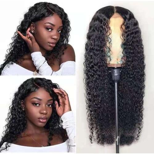 180 Density 26Inch Deep Wave Glueless Curly Full mechanism Hair Wigs Natural Black Women Synthetic Wig Plucked Daily Wig