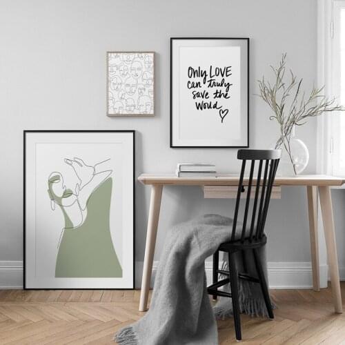 Abstract Dreamy Girl Bloom Poster Pinky Swear Dense Face Print Canvas Painting Love Quote Wall Art Picture for Living Room Decor