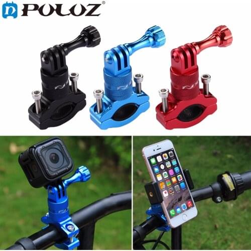 PULUZ For Sport Camera Accessories Bicycle Aluminum Handlebar Adapter Mount For GoPro NEW HERO/HERO7/6/5/Xiaoyi/DJI OSMO Action
