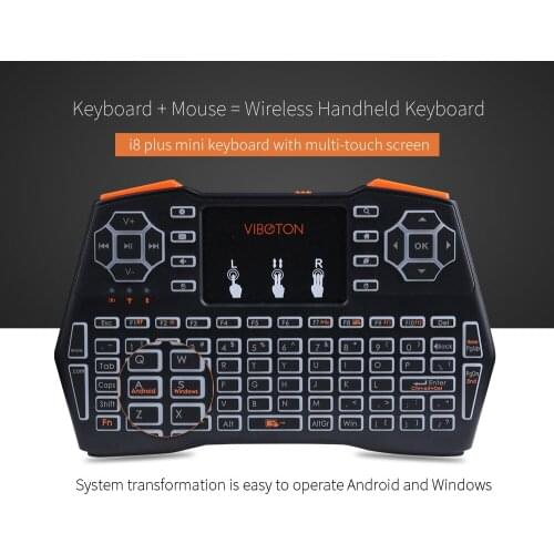 I8 Plus Wireless MINI Keyboard 2.4G Russian or English or Spain Air Mouse Remote Control Touchpad for Tv Box Tablet Pc I8Plus