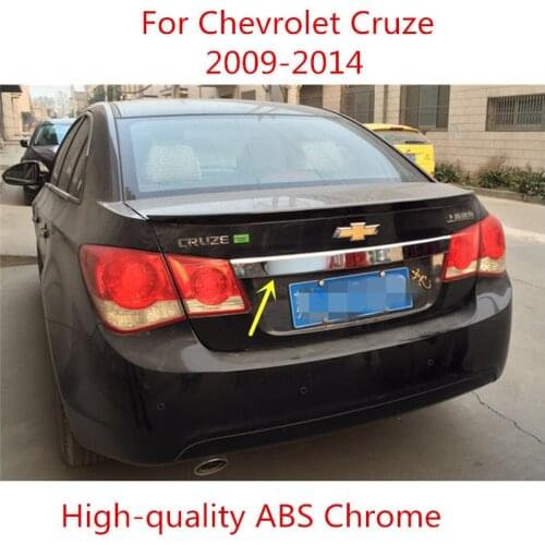 For Chevrolet Cruze 2009-2014 stainless steel and ABS Chrome Rear Trunk Door Handle Cover Tail Gate Trim Bezel Molding Styling
