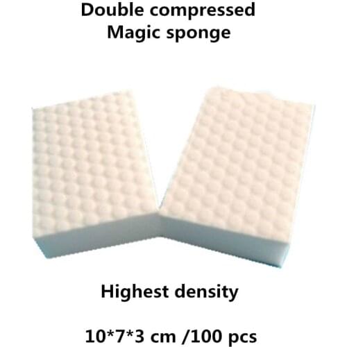 Double Compressed magic melamine sponge eraser pad. Durable high double density nano clean sponge for dish washing