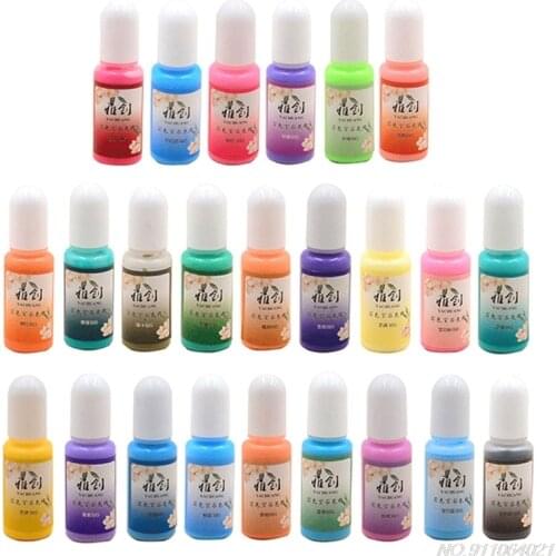 24 Colors Epoxy Pigment Opaque Liquid Resin Colorant Non-Toxic Epoxy Resin Macaron Dye Solid Liquid Resin Dye Kit F26 wholesales