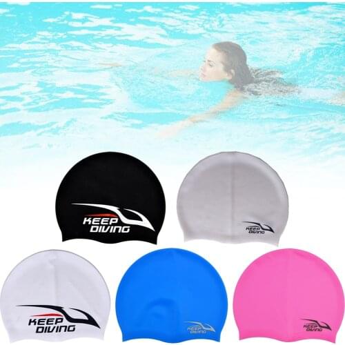 Accessory Flexible Diving Ear Protection Elastic Silicone Hat Bathing Adults Pool Swimming Cap Long Hair Waterproof Scuba Sports