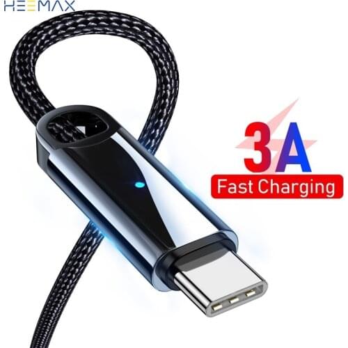 HEEMAX USB Type C Cable for Samsung iPad 3A Fast USB Charging USB C Charger Date Wire for Xiaomi 10 Redmi note 8 Type-C Cord