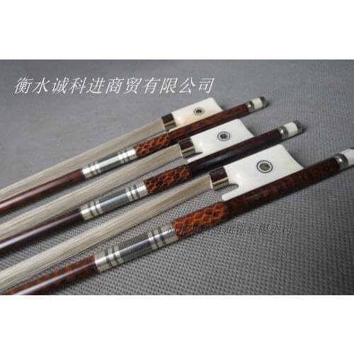 Quality professional bow - - serpentine pattern wood violin bow ,violin parts