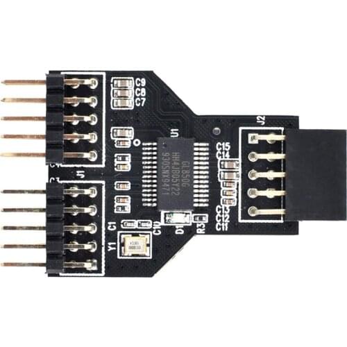 Motherboard 9Pin USB 2.0 Header 1 to 2 Female Extension HUB Connector Adapter Port Multiplier