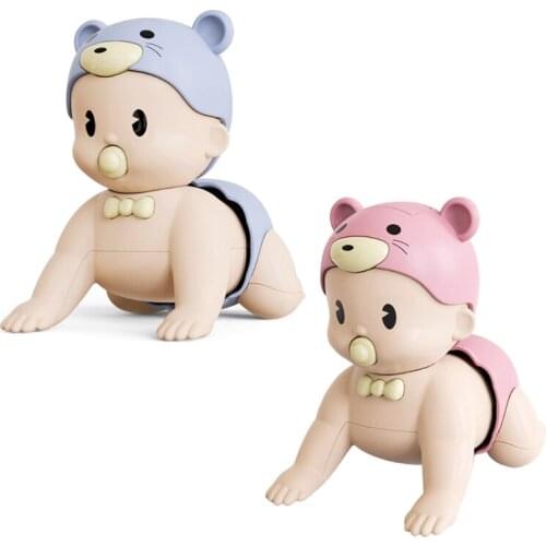 Cute Simulation Pacifier Electric Crawling Toddler Doll Humanoid Baby Toy 97BE