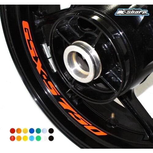 Motorcycle rim tire logo sticker wheel inner ring decal reflective moto auto parts for SUZUKI GSX-S750 gsxs750 gsxs 750