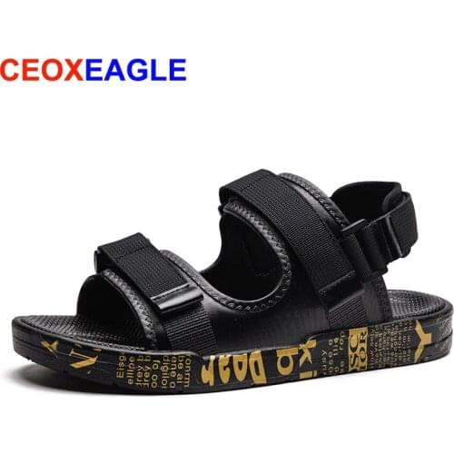 2019 Fashion Summer Man Beach Sandals Gladiator Mens Outdoor Shoes Roman Casual Shoe Flip Flops slippers Flats Large Size 38-44