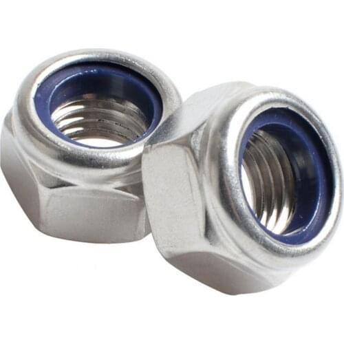 170Pcs M3-M12 Nuts Kit Uniform Force High Hardness Stainless Steel Self-locking Hex Nuts for Agricultural Machinery