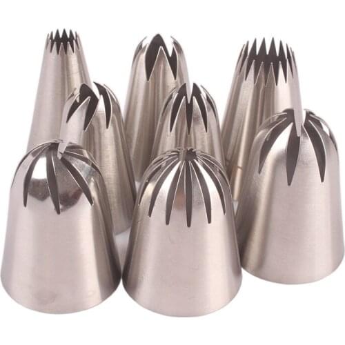 8pcs Nozzle Cake Decorating Tips Stainless Steel Writing Tube Icing Nozzle Baking & Pastry Tools Baking Tools Uroomee
