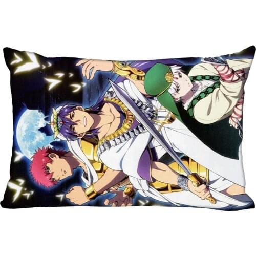 Custom Magi Adventures of Sinbad Printing pillowcover Two sides Standard Satin Silk Soft Rectangle Pillowcases zipper More size