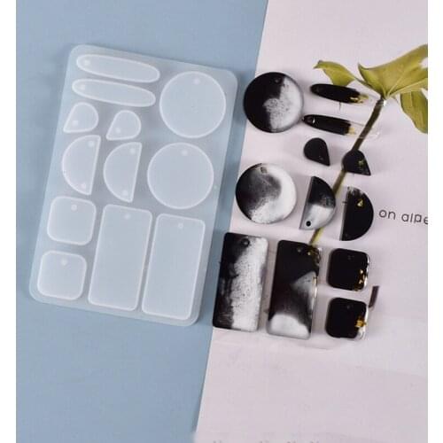 20 Styles Earrings Dangler Casting Silicone Mould DIY Crafts Jewelry Pendant Making Tools Crystal Epoxy Resin Mold Drop Shipping