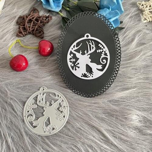 Christmas ball with deer head snowflake die Metal Cutting Dies DIY Scrapbook Paper Cards Embossing Craft Die Cut handmade craft