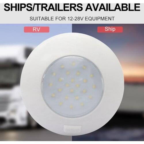 RV Roof Ceiling Cabin Light IP67 Waterproof Touch Dimming Camper Caravan Marine Interior Lamp for RV Camper Van Boat Ship