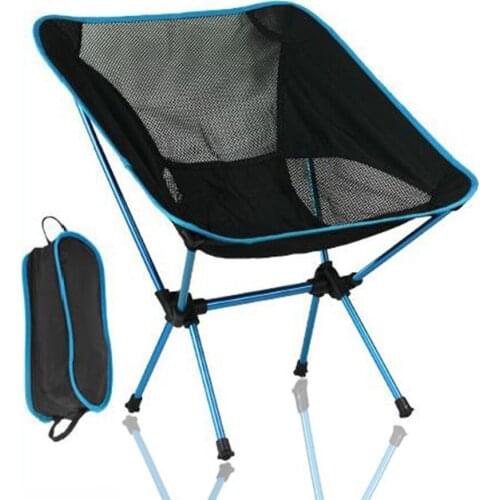 Outdoor leisure fishing travel sketch beach camping chair folding portable aluminum fishing chair