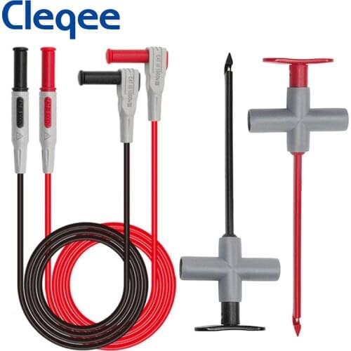 28PCS Multimeter Test Leads Kit Alligator Clips High Voltage Flexible Test Probes Insulation Piercing Test Clip Replaceable