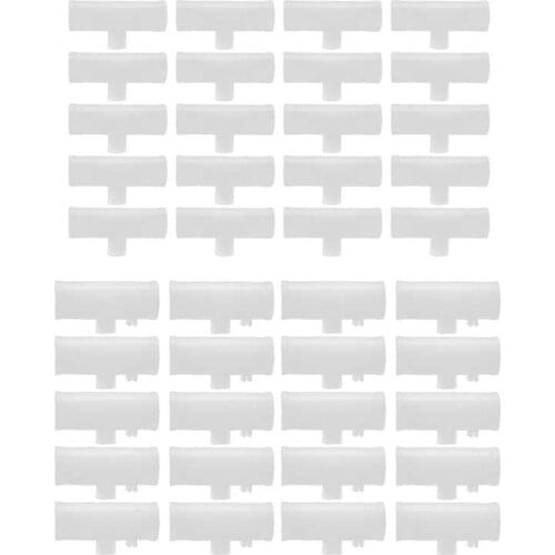 20Pcs Chicken Tee Tube Durable Leak Proof Drill Free Chicken Waterer Tee Fitting for Breeding Industry