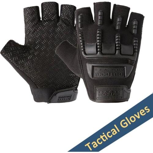 Outdoor Tactical Fingerless Gloves Military Camouflage Paintball Hunting Gloves Half Finger Soldier Shoot Bicycle Hiking Glove