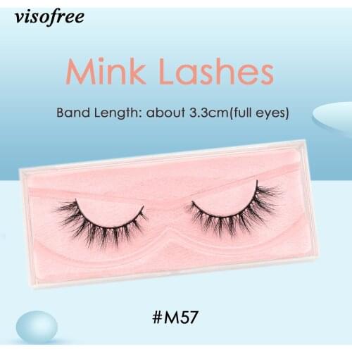 Visofree Mink Lashes 3D Mink Eyelashes Ultra Fluffy Collection Medium Volume Mink False Eyelashes Cruelty free Lashes Makeup M57
