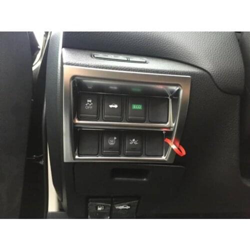 For Nissan Teana Altima 2016 2017 Matte ABS Inner Centre Control Decoration Multifunction Interior Headlight Button Frame Trims