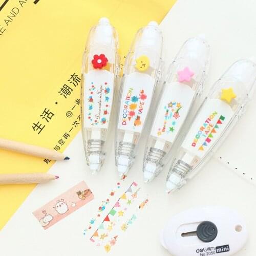 1pcs Korean Stationery Creative Pressed Lace Correction Belt Cute Grooming Tape Featured Creative Diary