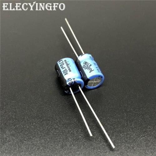 10Pcs/50Pcs 470uF 10V NICHICON KT Series 8x11.5mm 10V470uF Audio Aluminum Electrolytic Capacitor